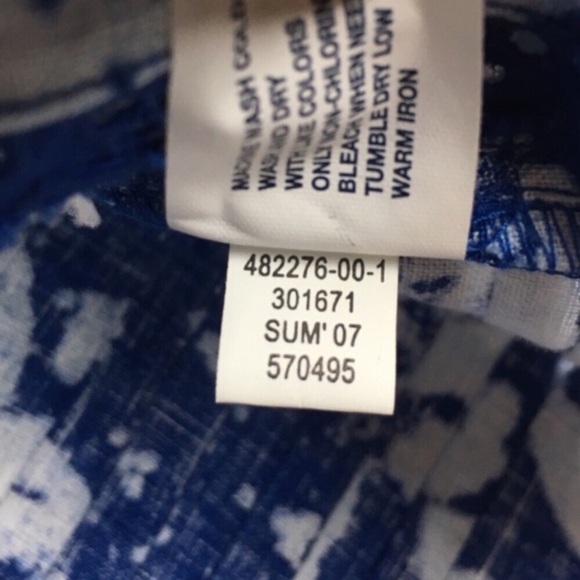 GAP Skirt 100% Linen Pleated Floral Flowers Bow Spring Prairie Natural Fibers 4 - Picture 7 of 8